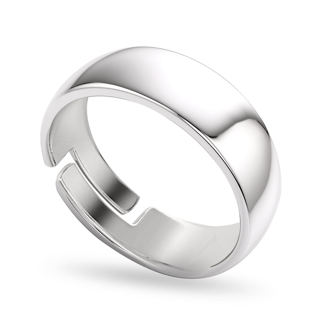 Simple Design Sterling Silver Modern Ring - Platear